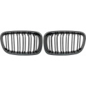  BMW 1-Series F20 11-15 Double Ribbed Carbon Fiber Look Sports Grille / Kidneys Sport-Look DIEDERICHS