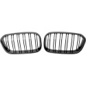  BMW 1-Series F20/F21 15-19 Double-ribbed Glossy Black Sports Grill / Kidneys Performance-Look DIEDERICHS
