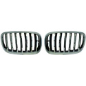  BMW X5/X6 E70 07-13 Single Rib Chrome/Black Sports Grill / Kidneys DIEDERICHS