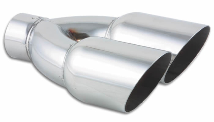 Dual 3.5\'\' Round Stainless Steel Tips (Single Wall, Angle Cut) Vibrant Performance in the group Tuning / Exhaust and Manifold / Exhaust tips at DDESIGN Scandinavia AB (1333)