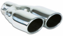 Dual 3.25\'\' x 2.75\'\' Oval Stainless Steel Tips (Single Wall, Angle Cut) Vibrant Performance