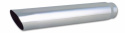 4\'\' Round Stainless Steel Tip (Single Wall, Angle Cut) - 3\'\' inlet, 20\'\' long Vibrant Performance