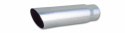 3.5\'\' Round Stainless Steel Tip (Single Wall, Angle Cut) - 3\'\' inlet, 11\'\' long Vibrant Performance