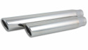 3\'\' Round Stainless Steel Tip (Single Wall, Angle Cut) - 2.5\'\' inlet, 11\'\' long Vibrant Performance