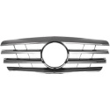 MERCEDES E-Class W210 00-02 Ribbed Black/Chrome Sport Grille AMG Sport-Look DIEDERICHS