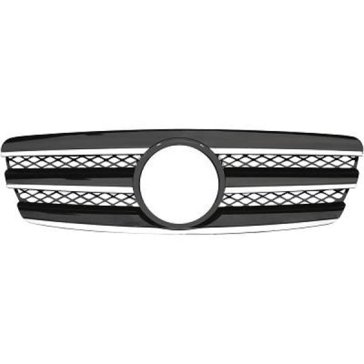 MERCEDES E-Class W211 02-06 Ribbed Black/Chrome Sports grill CL-Look DIEDERICHS in the group Select car model / Mercedes Benz / E-Class 02-09 (W211) / Styling at DDESIGN Scandinavia AB (1615240)