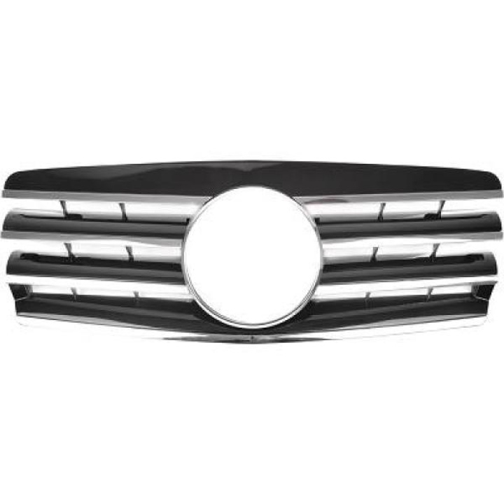 MERCEDES C-Class W202 92-99 Ribbed Black/Chrome Sport Grille AMG Sport-Look DIEDERICHS in the group Select car model / Mercedes Benz / C-Class 93-01 (W202) / Styling at DDESIGN Scandinavia AB (1670340)