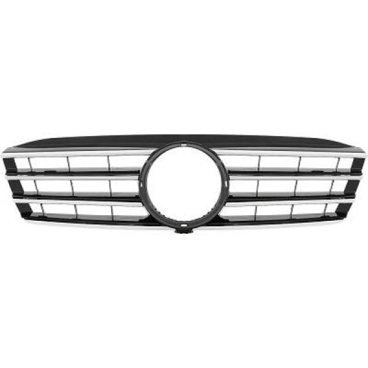 MERCEDES C-Class W203 00-07 Ribbed Chrome/Black Sports grill CL-AMG Sport-Look (not coupé) DIEDERICHS in the group Select car model / Mercedes Benz / C-Class 00-08 (W203) / Styling at DDESIGN Scandinavia AB (1671241)