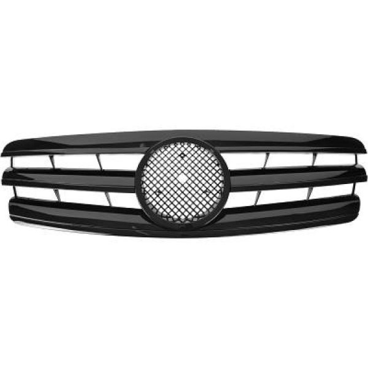 MERCEDES C-Class W203 00-07 Ribbed Black Sport Grille CL-AMG Sport-Look DIEDERICHS in the group Select car model / Mercedes Benz / C-Class 00-08 (W203) / Styling at DDESIGN Scandinavia AB (1671342)