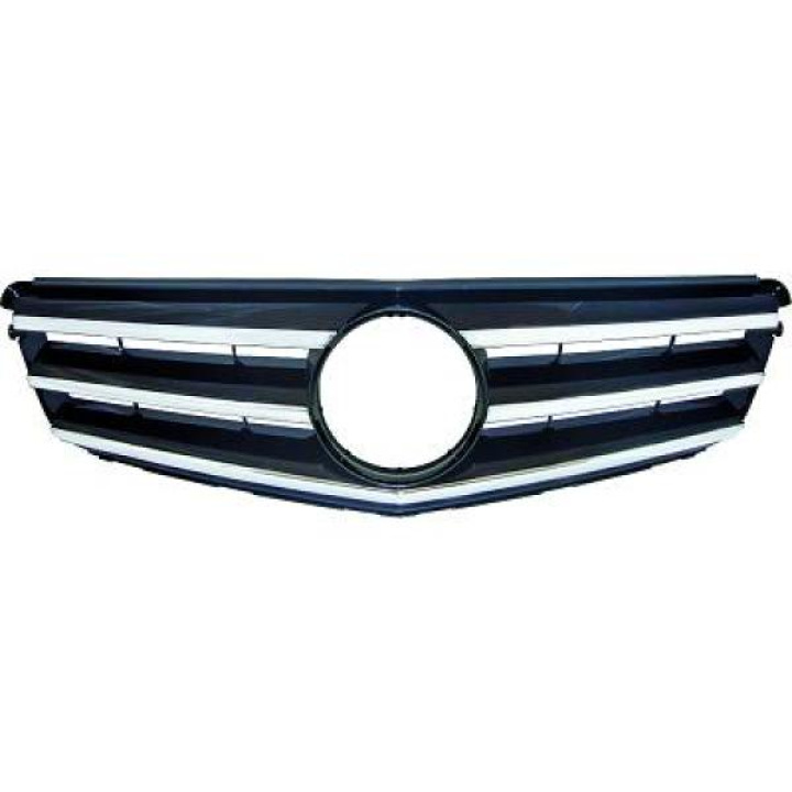 MERCEDES C-Class W204 07-11 Black/Chrome Avantgarde Sport Grill Without Emblem DIEDERICHS in the group Select car model / Mercedes Benz / C-Class 07-15 (W204) / Styling at DDESIGN Scandinavia AB (1672043)