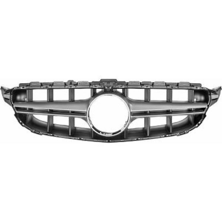 MERCEDES C-Class W205 14-21 Silver/Black Sports grill C63 AMG-Look (with lane assist) DIEDERICHS in the group Select car model / Mercedes Benz / C-Class 15-21 (W205) / Styling at DDESIGN Scandinavia AB (1673241)