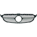 MERCEDES C-Class W205 14-18 Black/Chrome Sports Grill Without Emblem DIEDERICHS