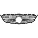 MERCEDES C-Class W205 18-21 Black/Chrome Sports grill AMG Sport-Look (without ADAS) DIEDERICHS