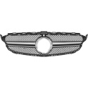 MERCEDES C-Class W205 18-21 Black/Chrome Sports grill AMG Sport-Look (with ADAS) DIEDERICHS
