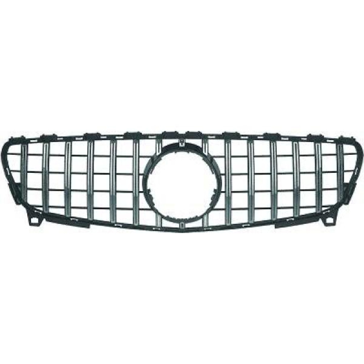 MERCEDES A-Class W176 16-18 Black/Chrome Panamericana Sports Grill AMG/GT-Look DIEDERICHS in the group Select car model / Mercedes Benz / A-Class 12-18 (W176) / Styling at DDESIGN Scandinavia AB (1682541)