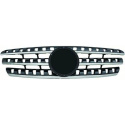 MERCEDES ML-Class W163 98-05 Ribbed Black/Chrome Sports grill W164-Look DIEDERICHS