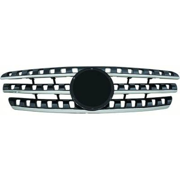 MERCEDES ML-Class W163 98-05 Ribbed Black/Chrome Sports grill W164-Look DIEDERICHS in the group Select car model / Mercedes Benz / M-Class 97-05 (W163) / Styling at DDESIGN Scandinavia AB (1690240)