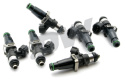 Set of 6 high impedance 2200cc injectors for Toyota Supra TT 93-98. For top feed conversion, 11mm o-ring.