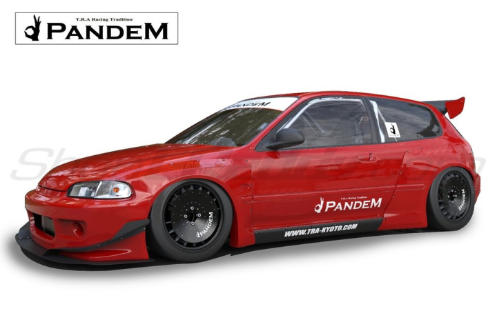 Honda Civic (EG) 92-95 V1 Pandem Widebody Aero Kit TRA-KYOTO in the group Select car model / Honda / Civic EG-EH-EJ 92-95 / Styling / Side skirts at DDESIGN Scandinavia AB (17050110)
