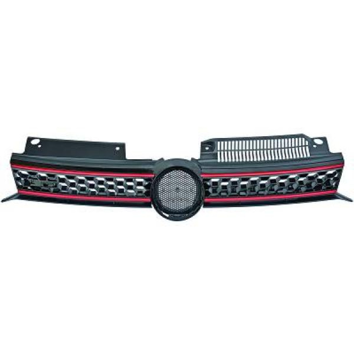 VW GOLF MK6 08-12 Honeycomb Black/Red Sports Grille GTI-Look DIEDERICHS in the group Select car model / VW / Golf 6 08-12 / Styling at DDESIGN Scandinavia AB (2215840)