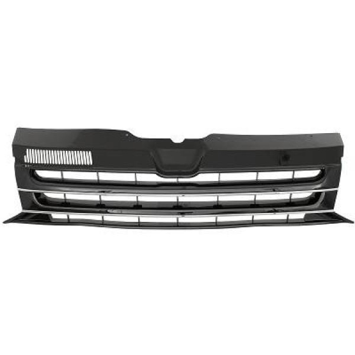 VW Transporter T5 09-15 Ribbed Black/Chrome Sports grill DIEDERICHS in the group Select car model / VW / Transporter T5 / Styling at DDESIGN Scandinavia AB (2273440)