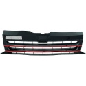 VW Transporter T5 09-15 Ribbed Black/Red Sports Grill DIEDERICHS