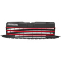 VW Transporter T6 15-19 Ribbed Black/Red Sports grill DIEDERICHS