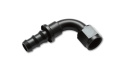 Push-On 90 Degree Hose End Elbow Fitting; Size: -8AN Vibrant Performance