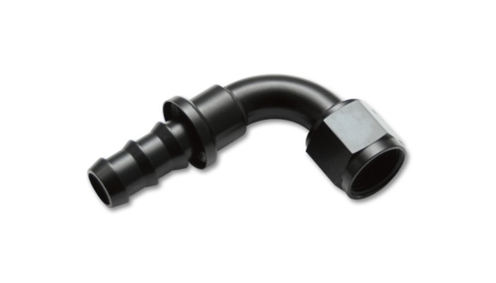 Push-On 90 Degree Hose End Elbow Fitting; Size: -8AN Vibrant Performance in the group Tuning / AN-Couplings / AN Adapters at DDESIGN Scandinavia AB (22908)