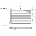 AC Condenser Radiator 459 x 304mm T7 Design