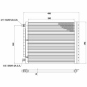 AC Condenser Radiator 468 x 350mm T7 Design