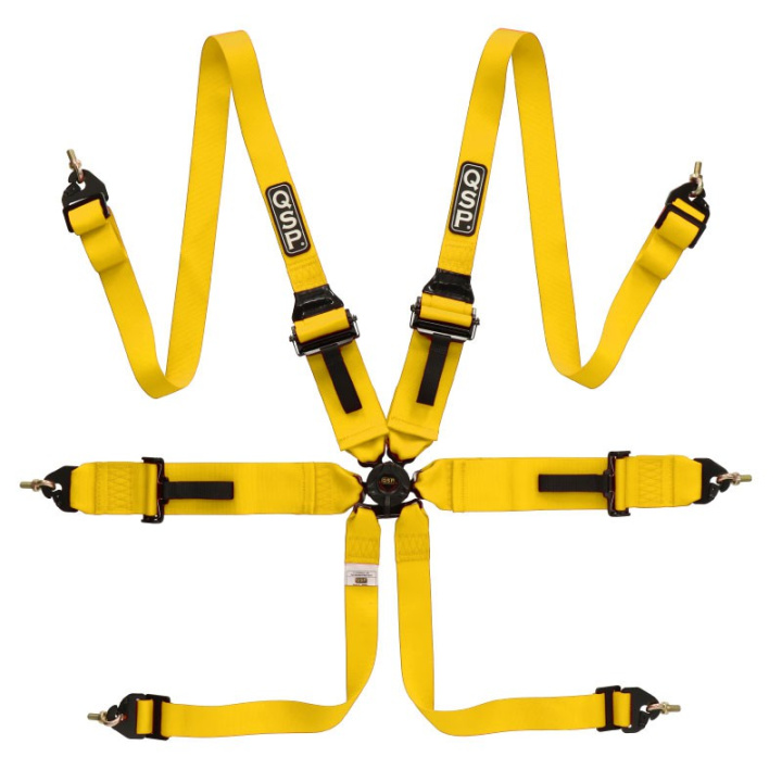 6-point safety harness FHR Touring FIA - Yellow QSP Products in the group Universal products at DDESIGN Scandinavia AB (30QRH336-YEL)