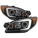 Subaru impreza WRX 2006-2007 Projector Headlights - Xenon/HID Model Only ( Not Compatible With Halogen Model ) - Light Bar DRL - Black Spyder Auto