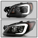 Subaru impreza WRX 2006-2007 Projector Headlights - Xenon/HID Model Only ( Not Compatible With Halogen Model ) - Light Bar DRL - Black Spyder Auto