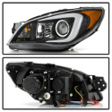 Subaru impreza WRX 2006-2007 Projector Headlights - Xenon/HID Model Only ( Not Compatible With Halogen Model ) - Light Bar DRL - Black Spyder Auto