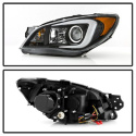 Subaru Impreza WRX 2006-2007 Projector Headlights - Halogen Model Only ( Not Compatible With Xenon/HID Model ) - Light Bar DRL - Black Spyder Auto