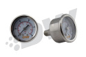 Mechanical fuel pressure gauge. 1/8 NPT. 0-100 psi. 1.5\'\' diameter. White face