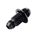 AN08 - AN10 Bulkhead Hose Adapter & Locking Nut - Black T7 Design
