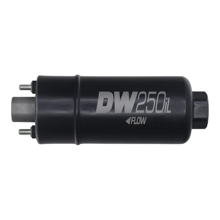 DW250iL, 250lph in-line external fuel pump with mounting brackets in the group Tuning / Fuel system / Fuel pumps at DDESIGN Scandinavia AB (9-250)