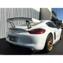 Porsche Cayman GT4 Factory Wing Extension kit with Gurney Flap APR Performance