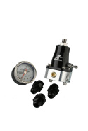 Regulator and Fitting Kit - 13129 EFI Bypass Regulator w/ (3) 15606 Fittings and (1) 15633 Pressure Gauge Aeromotive