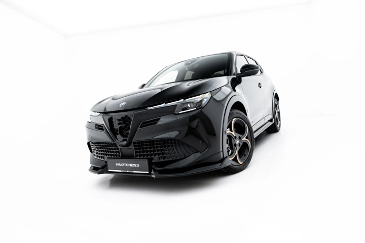Alfa Romeo Junior Mk1 2024- Front Splitter Maxton Design in the group Select car model / Alfa Romeo / Junior 2024+ at DDESIGN Scandinavia AB (AL-JU-1-FD1G)
