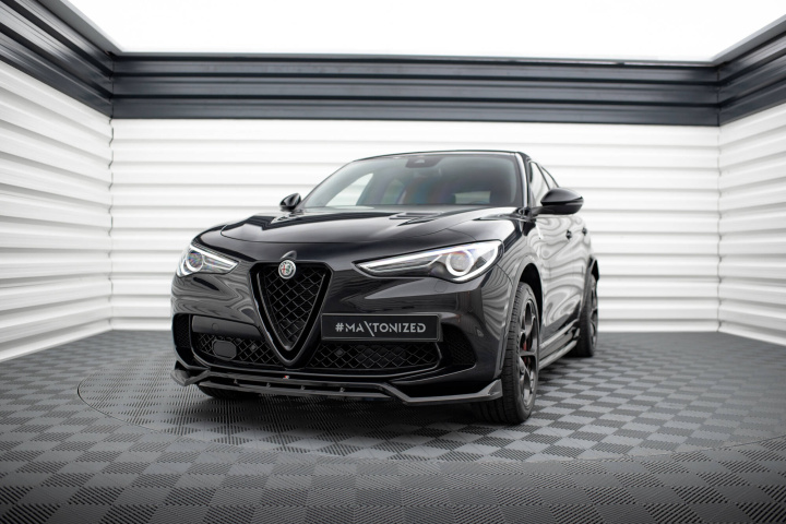 Front Splitter Alfa Romeo Stelvio Quadrifoglio Mk1 Maxton Design in the group Select car model / Alfa Romeo / Stelvio at DDESIGN Scandinavia AB (AL-ST-1-QV-FD1G-FD1RG)