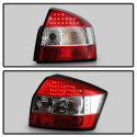 Audi A4 02-05 LED Tail Lights - Red Clear Spyder Auto