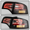 Audi A4 4Dr 06-08 LED Tail Lights - Black Spyder Auto