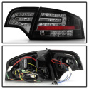 Audi A4 4Dr 06-08 LED Tail Lights - Black Spyder Auto