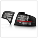 Audi A4 4Dr 06-08 LED Tail Lights - Black Spyder Auto