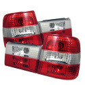 BMW E34 5-Series 88-95 Euro Style Tail Lights - Red Clear Spyder Auto