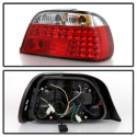 BMW E38 7-Series 95-01 LED Tail Lights - Red Clear Spyder Auto