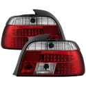 BMW E39 5-Series 97-00 LED Tail Lights - Red Clear Spyder Auto
